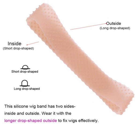 SILICONE WIG GRIP BAND in Tan - Picture 3 of 3